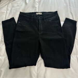 Madewell black 10” high rise skinny jeans 29